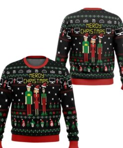Alternative view of 2025 Nerdy Christmas The IT Crowd Ugly Christmas Sweater 