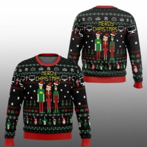 2025 Nerdy Christmas The IT Crowd Ugly Christmas Sweater - Grishko.com
