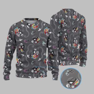 2025 Nightmare Before Christmas Jack and Sally Christmas Ugly Sweater - Grishko.com