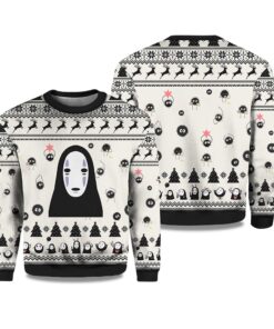 2025 No Face White Ugly Christmas Sweater
