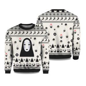 2025 No Face White Ugly Christmas Sweater