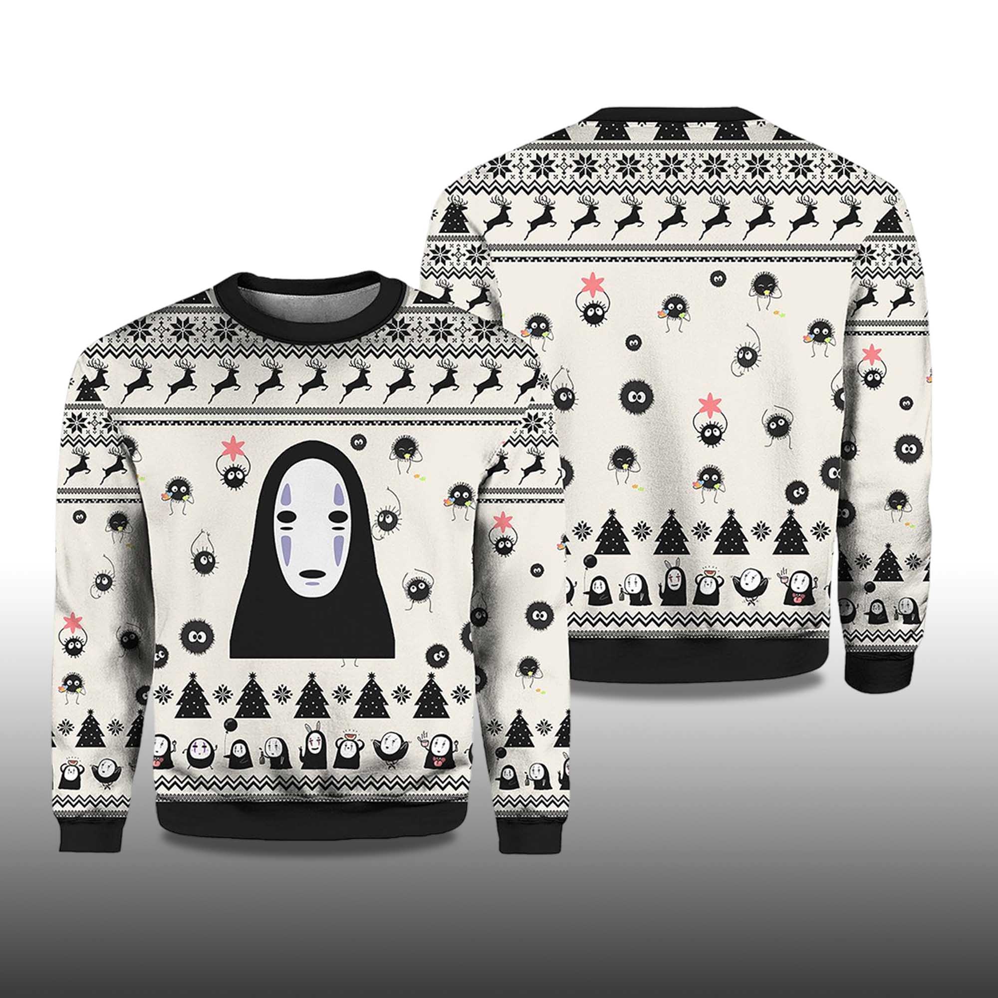 Alternative view of 2025 No Face White Ugly Christmas Sweater
