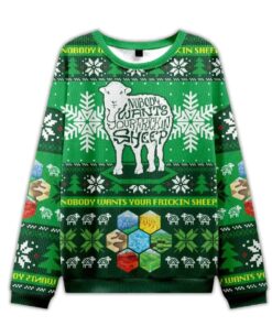 2025 Nobody Wants Your Frickin Sheep Ugly Christmas Sweater