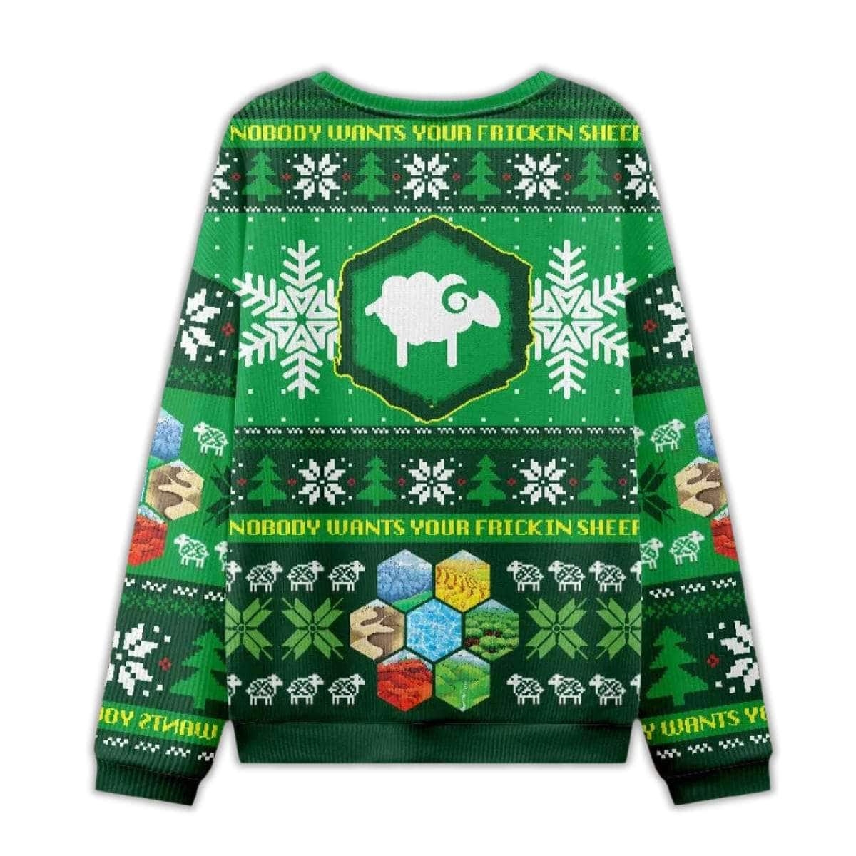 Alternative view of 2025 Nobody Wants Your Frickin Sheep Ugly Christmas Sweater