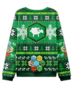 Alternative view of 2025 Nobody Wants Your Frickin Sheep Ugly Christmas Sweater