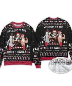 Alternative view of 2025 North Swole Santa Snowman Reindeer Ugly Sweater