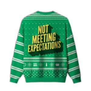 Alternative view of 2025 Not Meeting Expectations Ugly Chirstmas Sweater