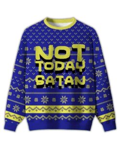 2025 Not Today Festive Satan Ugly Christmas Sweater