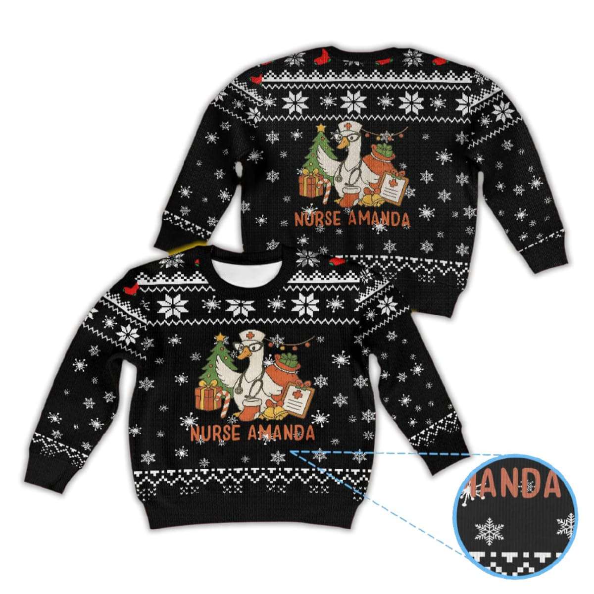 Alternative view of 2025 Nurse Amanda Ugly Christmas Sweater