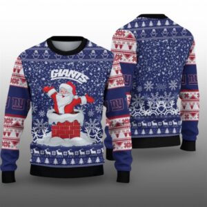 2025 NY Giants Festive Holiday Ugly Sweater - Grishko.com