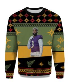2025 Odell Baltimore Ravens Ugly Christmas Sweater