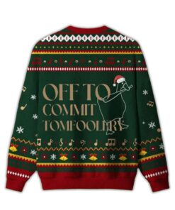 Alternative view of 2025 Off To Commit Tomfoolery Ugly Christmas Sweater