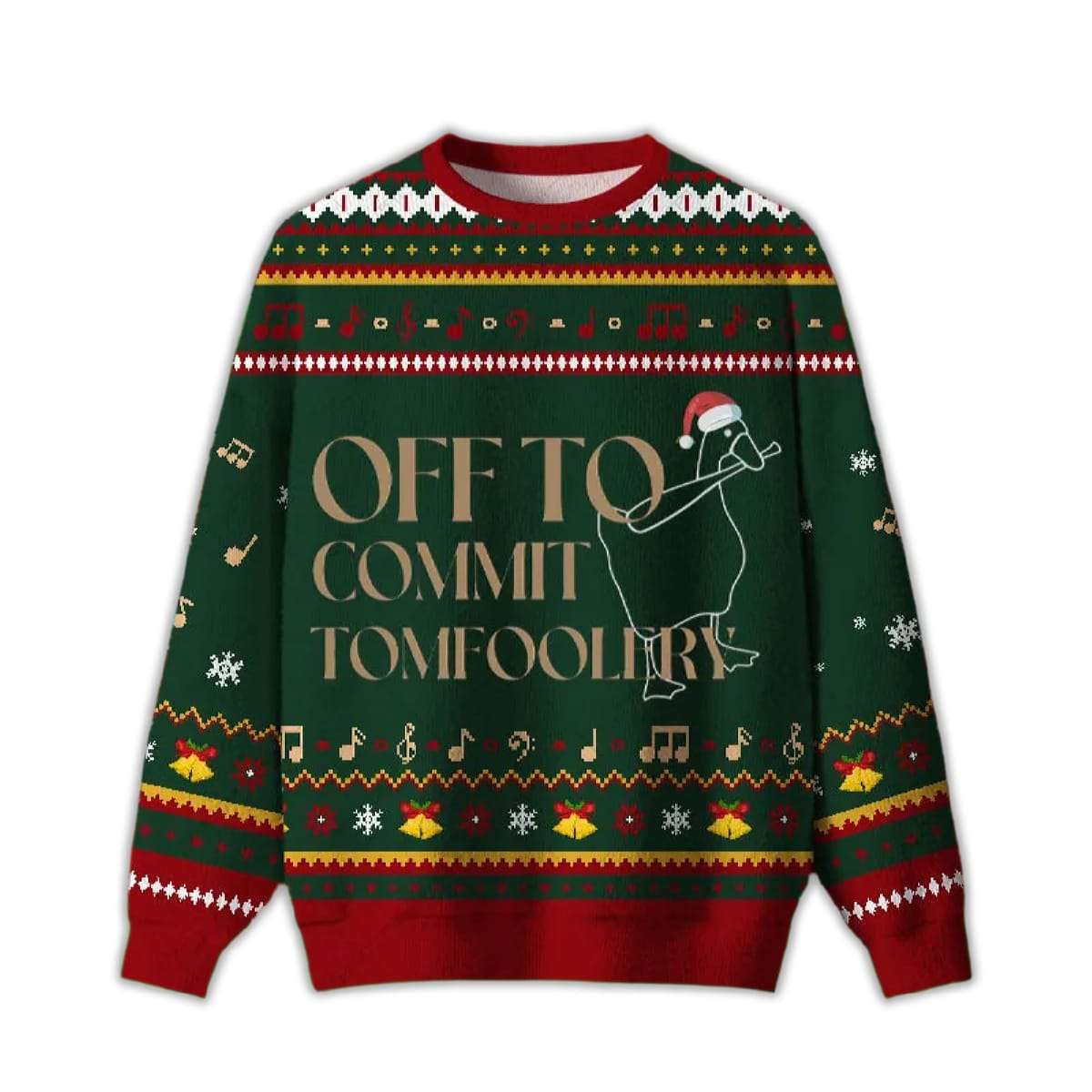 2025 Off To Commit Tomfoolery Ugly Christmas Sweater
