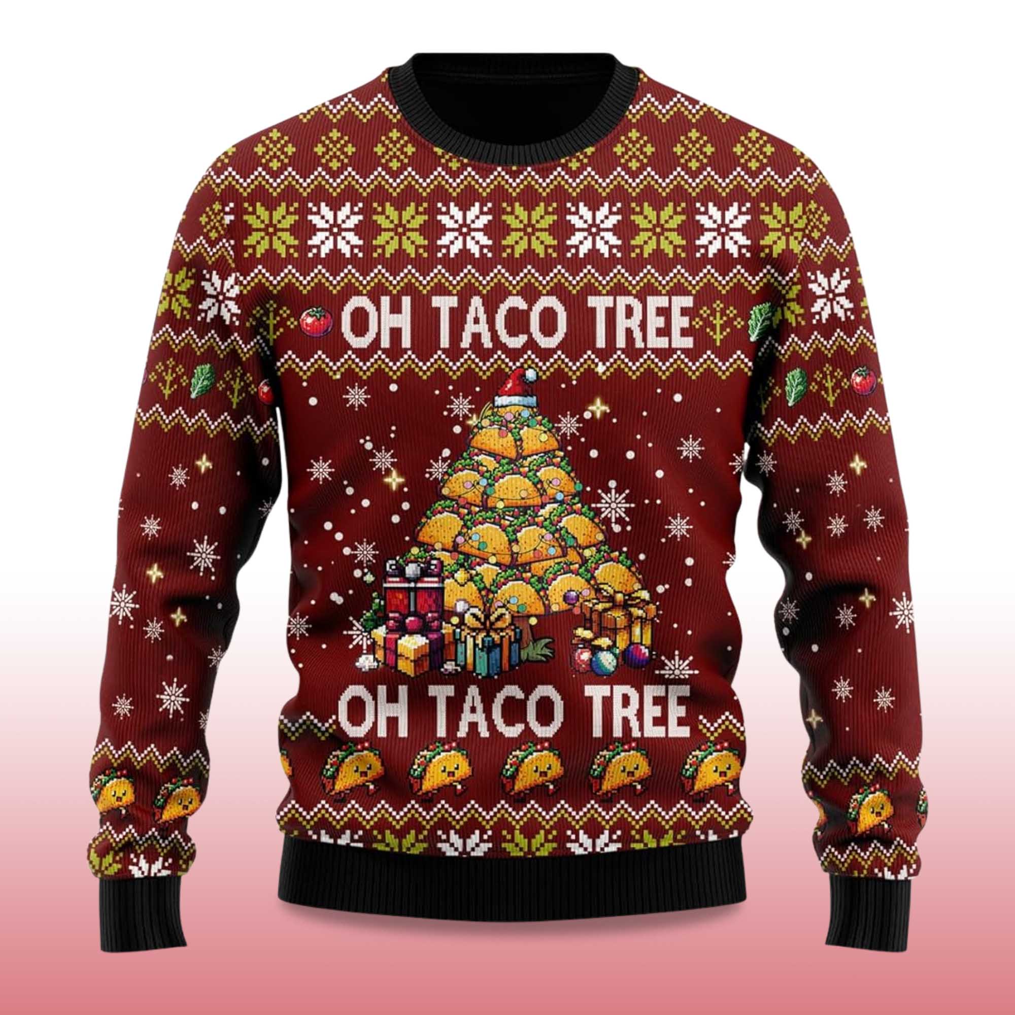 Alternative view of 2025 Oh Taco Tree Ugly Christmas Sweater