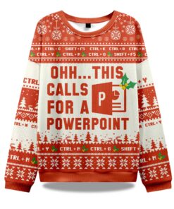 2025 Ohh This Calls for a Powerpoint Ugly Christmas Sweater