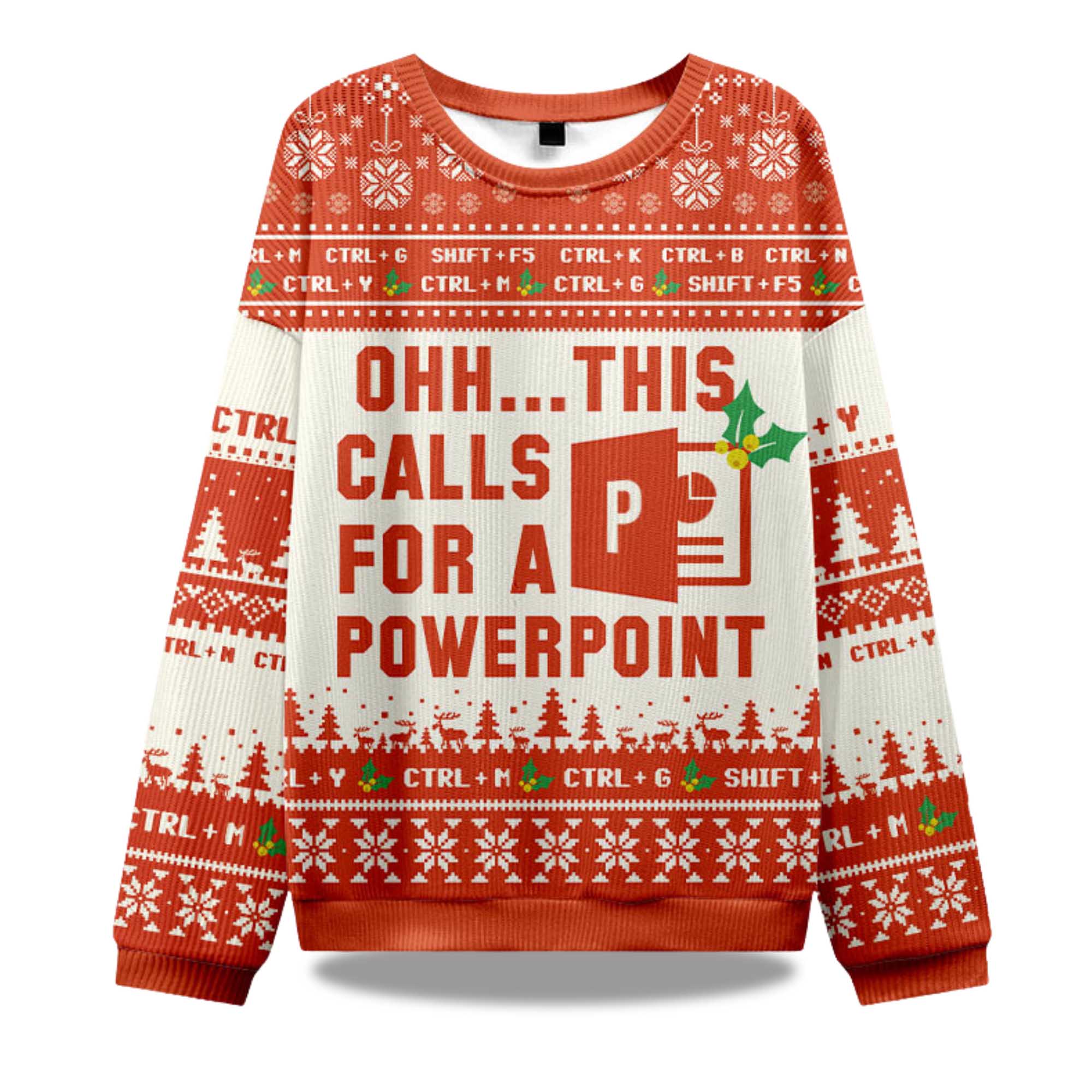 2025 Ohh This Calls for a Powerpoint Ugly Christmas Sweater