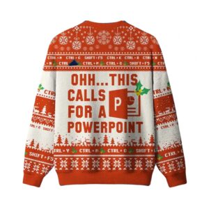 Alternative view of 2025 Ohh This Calls For A Spreadsheet Christmas Ugly Sweater