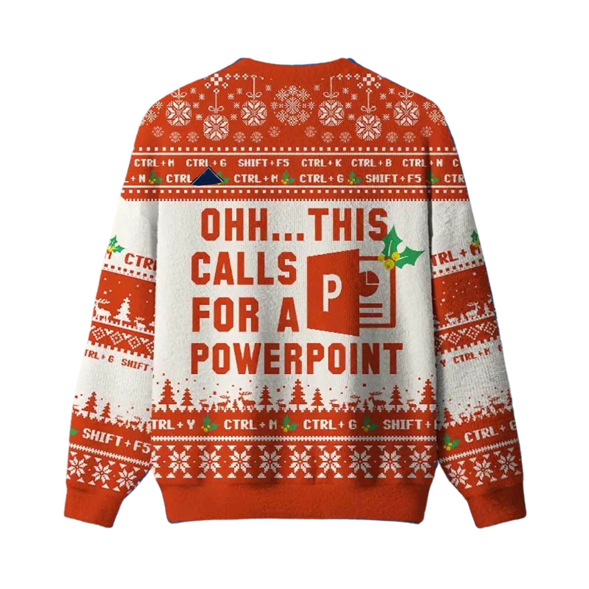 Alternative view of 2025 Ohh This Calls For A Spreadsheet Christmas Ugly Sweater