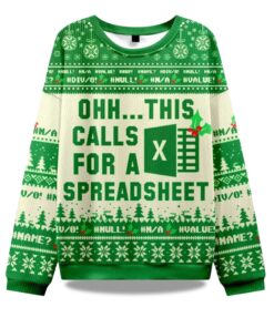 2025 Ohh This Calls For A Spreadsheet Christmas Ugly Sweater