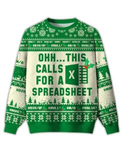 2025 Ohh...This Calls for a Spreadsheet Ugly Christmas Sweater