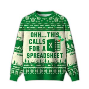2025 Ohh...This Calls for a Spreadsheet Ugly Christmas Sweater