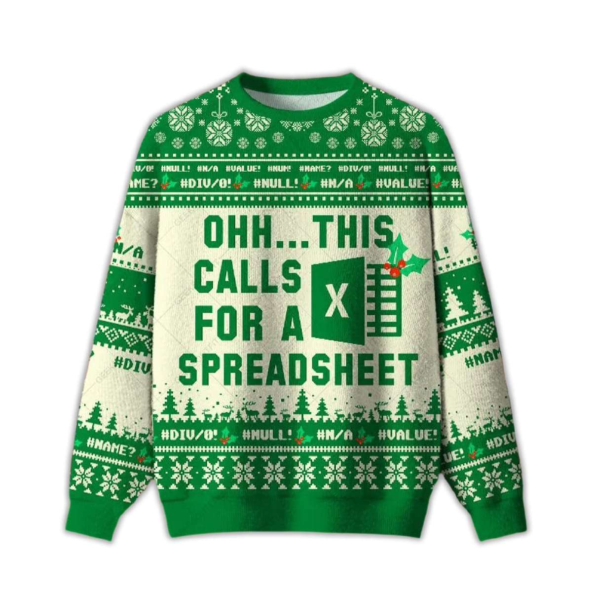 2025 Ohh...This Calls for a Spreadsheet Ugly Christmas Sweater
