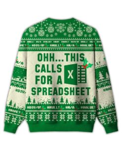 Alternative view of 2025 Ohh...This Calls for a Spreadsheet Ugly Christmas Sweater