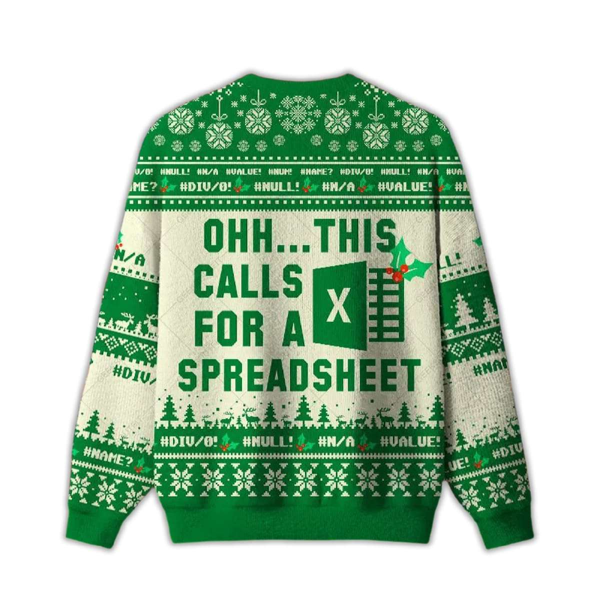 Alternative view of 2025 Ohh...This Calls for a Spreadsheet Ugly Christmas Sweater