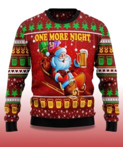 Alternative view of 2025 One More Night Ugly Christmas Sweater