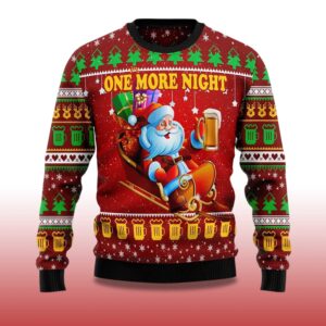 Alternative view of 2025 One More Night Ugly Christmas Sweater