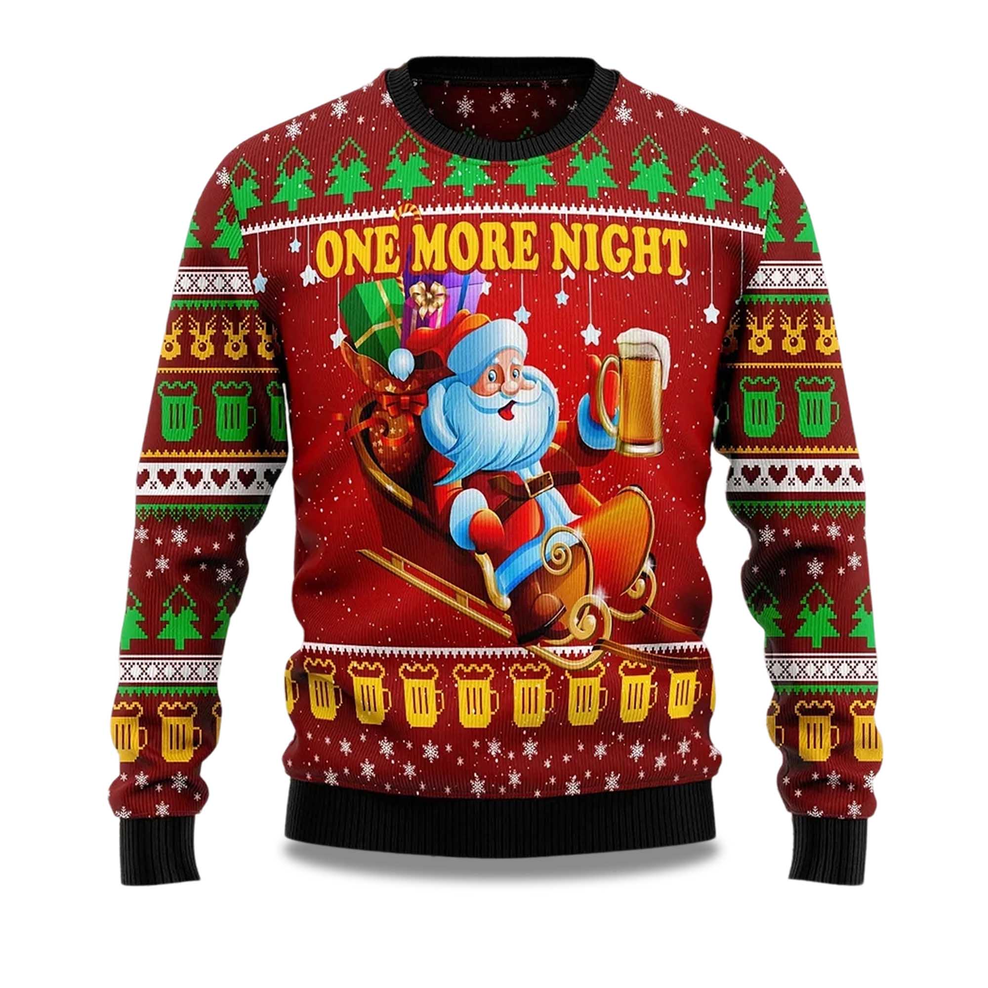 2025 One More Night Ugly Christmas Sweater
