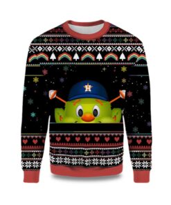 2025 Orbit Houston Astros Minimalist Mascot Ugly Christmas Sweater