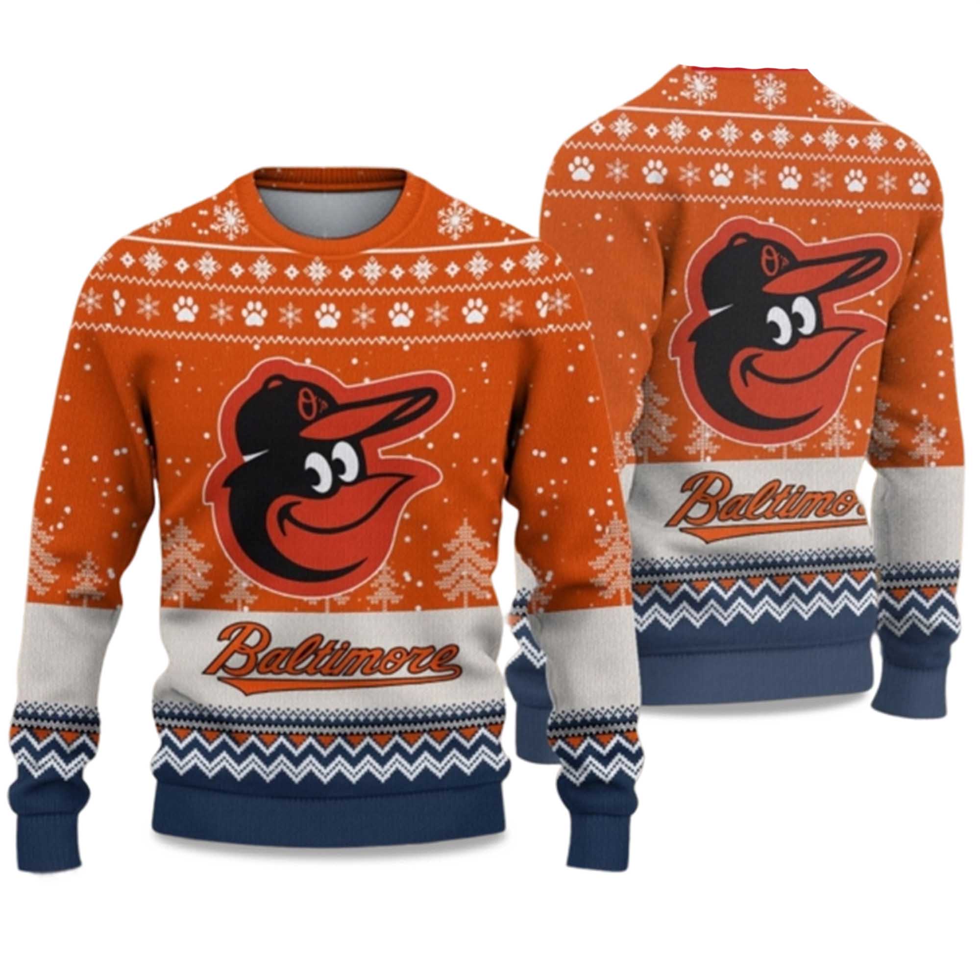 2025 Orioles Ugly Christmas Sweater