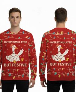 2025 Overstimulated But Festive Ugly Christmas Sweater