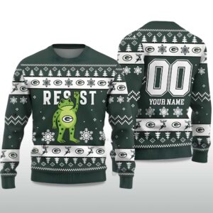 Alternative view of 2025 Packers Portland Frog Resist Ugly Christmas Sweater
