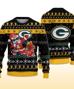 Alternative view of 2025 Packers Santa Claus Ugly Christmas Sweater