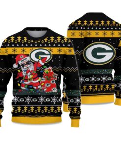 2025 Packers Santa Claus Ugly Christmas Sweater