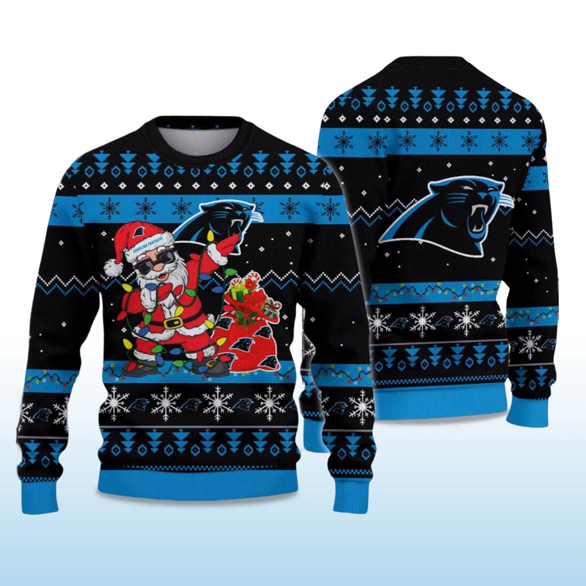Alternative view of 2025 Panthers Santa Claus Ugly Christmas Sweater