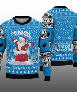 2025 Panthers Santa Ugly Christmas Sweater 