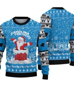 Alternative view of 2025 Panthers Santa Ugly Christmas Sweater 