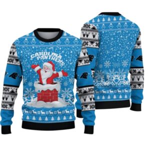 Alternative view of 2025 Panthers Santa Ugly Christmas Sweater - Grishko.com