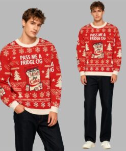 Alternative view of 2025 Pass Me A Fridge Cig Diet Coke Christmas Ugly Sweater 