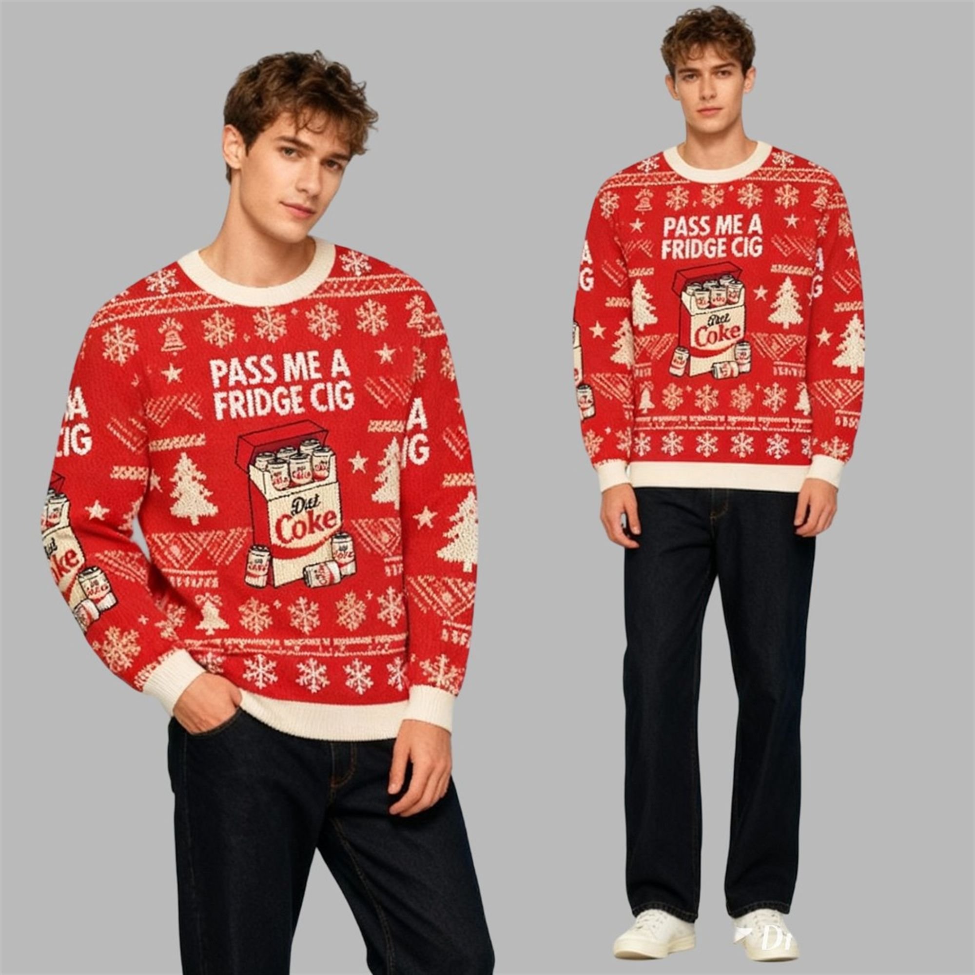 Alternative view of 2025 Pass Me A Fridge Cig Diet Coke Christmas Ugly Sweater - Grishko.com