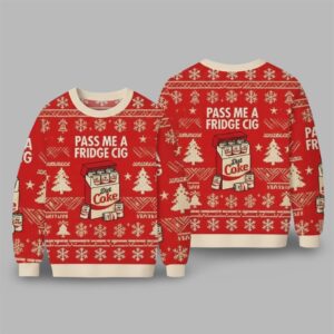 2025 Pass Me A Fridge Cig Diet Coke Christmas Ugly Sweater - Grishko.com