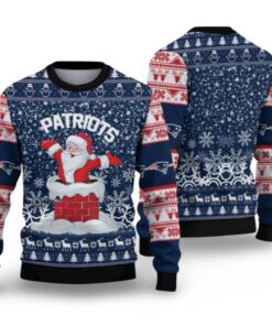 Alternative view of 2025 Patriots Funny Santa Ugly Christmas Sweater 
