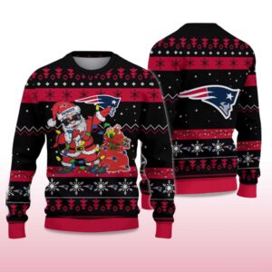 Alternative view of 2025 Patriots Santa Claus Ugly Christmas Sweater