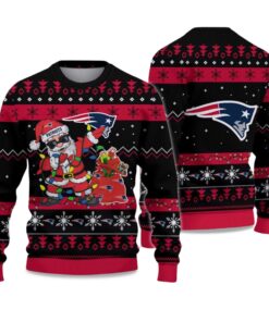 2025 Patriots Santa Claus Ugly Christmas Sweater