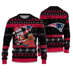 2025 Patriots Santa Claus Ugly Christmas Sweater
