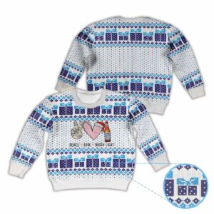 Alternative view of 2025 Peace Love Busch Light Beer Ugly Christmas Sweater