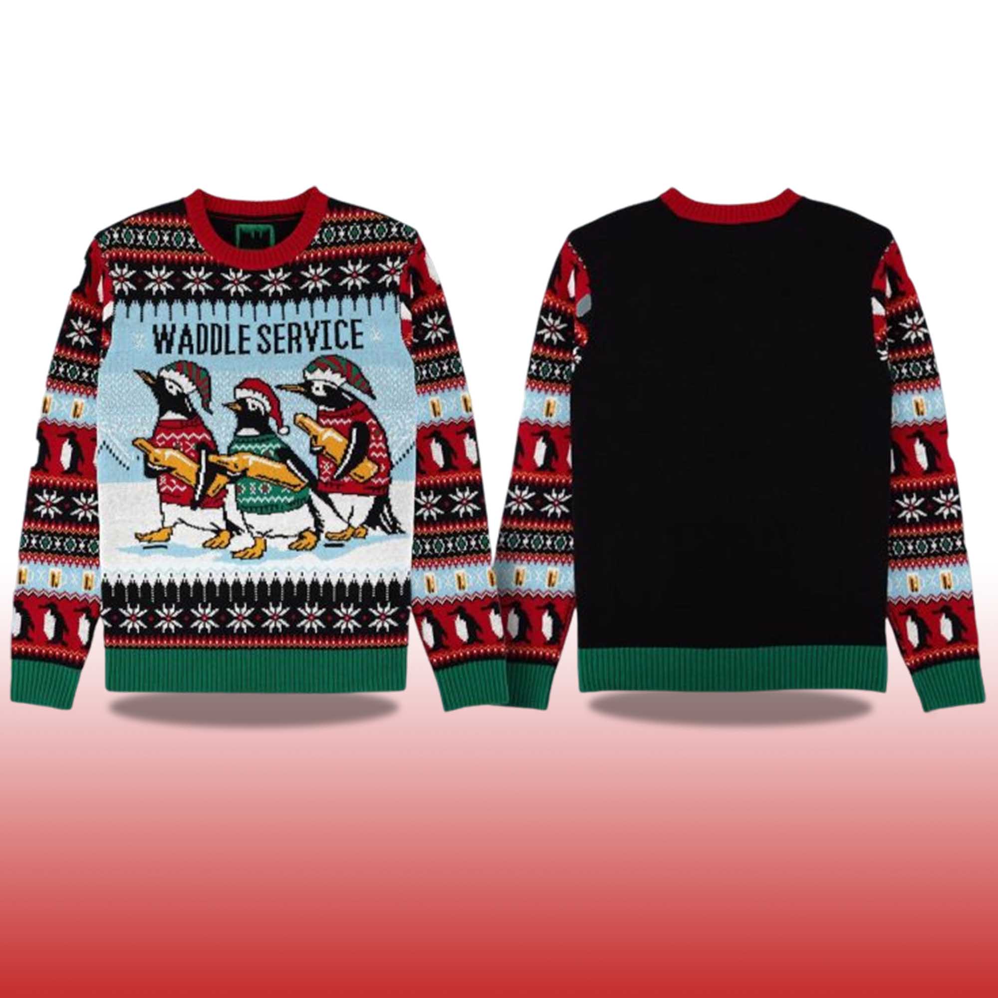 Alternative view of 2025 Penguin Waddle Service Christmas Ugly Sweater